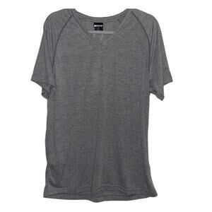 FIRSTAR Slight V Neck Gray Cool Skin T-Shirt - Large